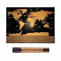 Scratch Off World Map Poster United States Map Includes Complete Accessories Set & All Country Flags