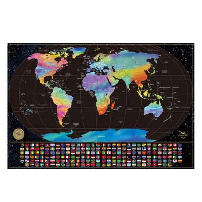 Amazon hot sale deluxe edition online travel target scratch off world map with flag